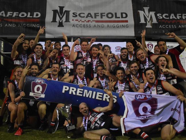 The North Mackay Saints are AFL premiers after defeating Mackay Magpies by one point, September 11, 2021. Picture: Matthew Forrest