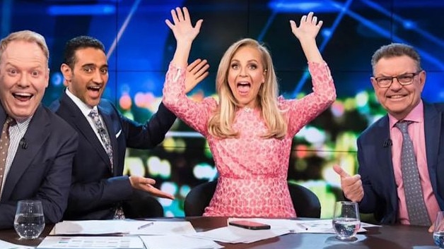 The Project stars Peter Helliar, Waleed Aly, Carrie Bickmore and Steve Price. Picture: Supplied.