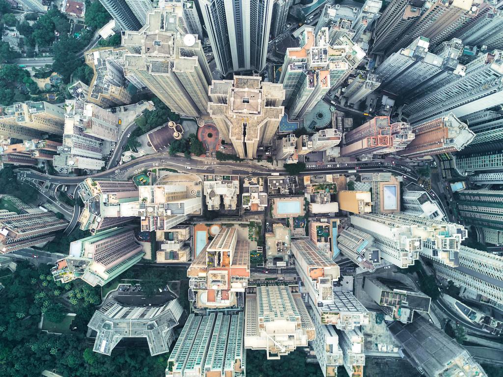 ‘Buildings Forest’ ... I wanted to take some different photographs and Hong Kong is full of high buildings. It is difficult to express it on the ground and I thought it would be funny to change the angle of the view. So I used my drone, launching it from the mountain and took this picture. From this angle, we can see that the buildings in Hong Kong are very high and serried. Picture: Songshen Jiang, China, Open, Architecture (Open), 2018 Sony World Photography Awards