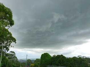 Storm approaching Lismore from Goonellabah.