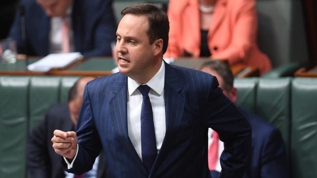 Cabinet minister Steve Ciobo has warned coalition MP’s against crossing the floor to support a banking royal commission. Picture: Lukas Coch/AAP