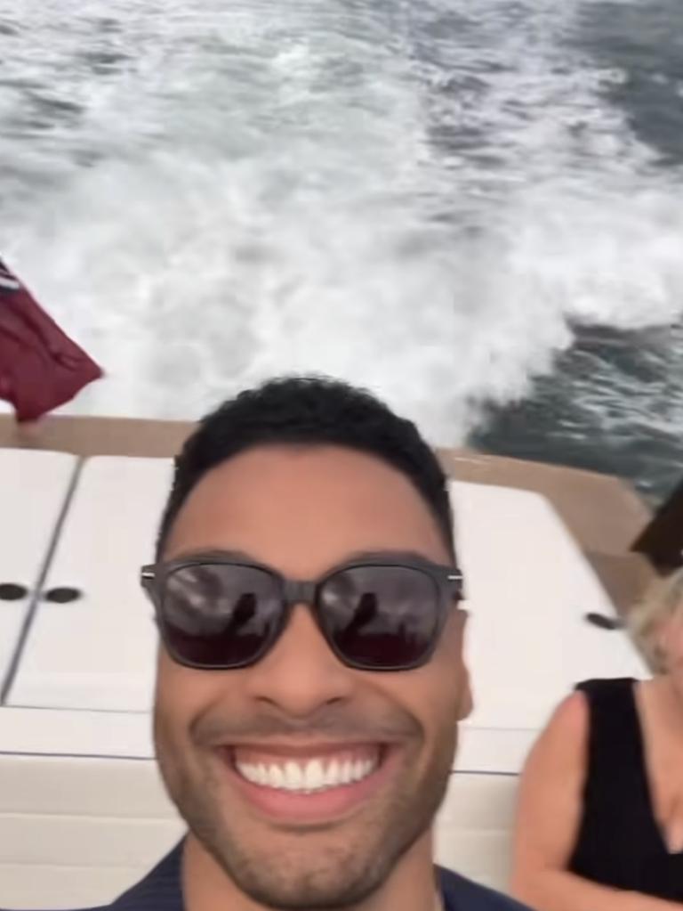 Page took to Instagram with a selfie video aboard a boat on Sydney Harbour.