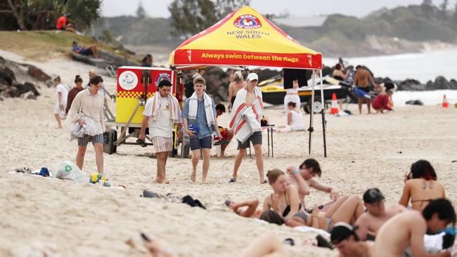 Schoolies in Byron Bay. Picture: Jason O'Brien