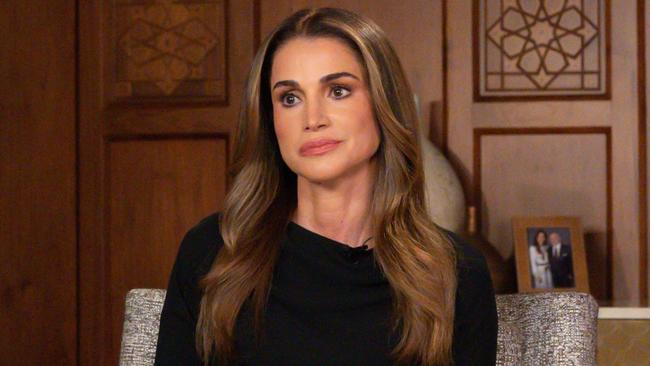 Jordan’s Queen Rania in an interview with CNN. Picture: Supplied