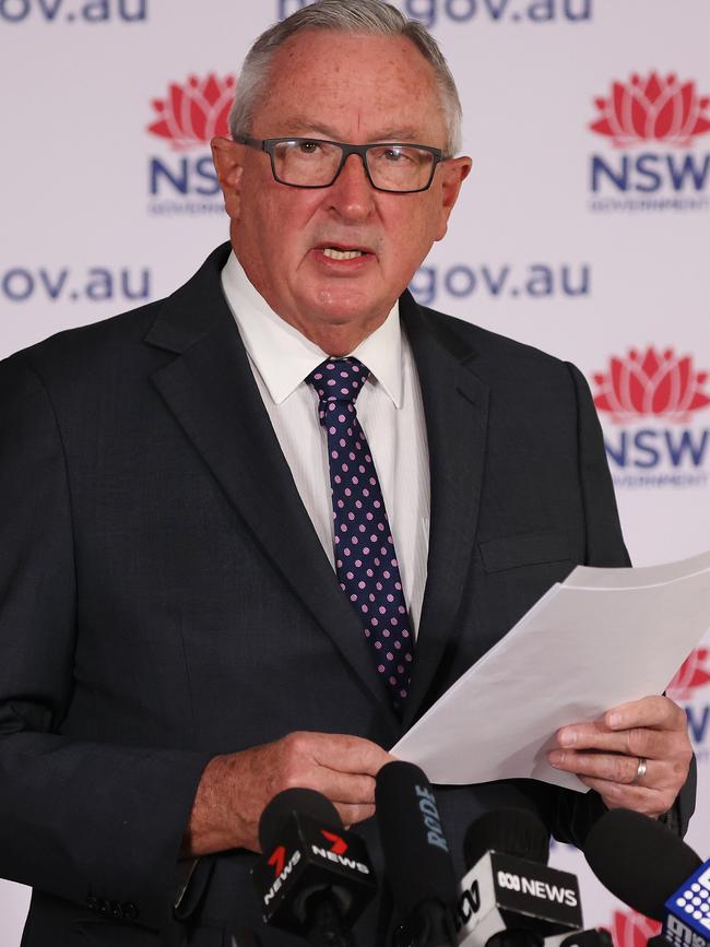 NSW Health Minister Brad Hazzard predicts Muswellbrook could go back into lockdown Picture: NCA NewsWire / David Swift