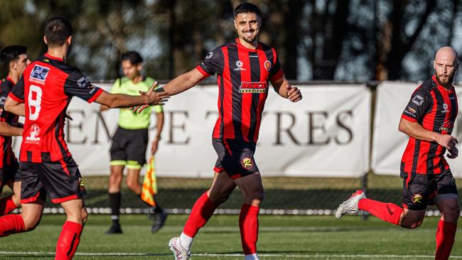 Rockdale Ilinden skipper Alec Urosevski in the NPL NSW 2023. Picture: Brett Nielson