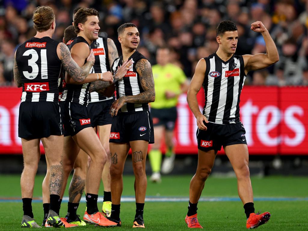 The fight occured after the Magpies V Hawks game at the ‘G. Picture: Josh Chadwick