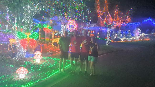 Darren Hickmott and Matthew Freeman said they put on their display in Narangba to give happiness to people doing it tough. Picture: Supplied.