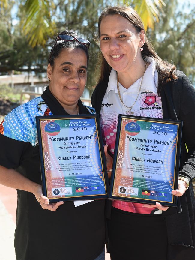 Naidoc Week – Fraser Coast Naidoc Awards – Community Person of the Year to (L) Sharly Murdoch (Maryborough) and Shelly Howden (Hervey Bay).