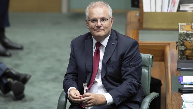 Scott Morrison says hotels remain the most effective way to deliver quarantine for travellers at the scale that Australia needed to deliver. Picture: Gary Ramage