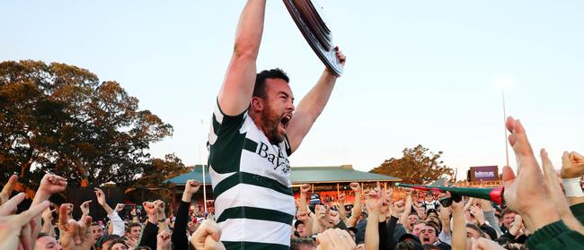 There were emotional scenes when Warringah won the 2017 grand final. Picture: AAP