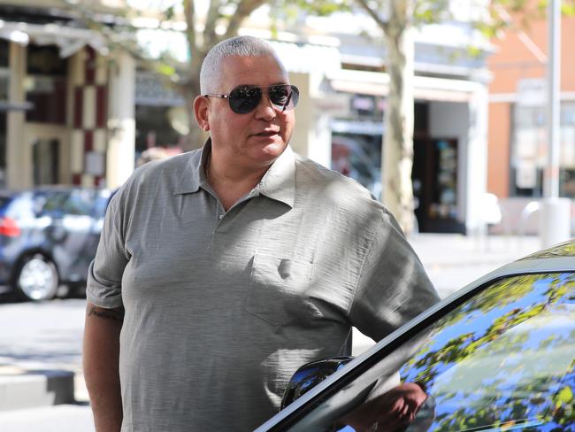 Mick Gatto arrives at his restaurant Villa Romano in Carlton to talk to the media. Picture: Alex Coppel.