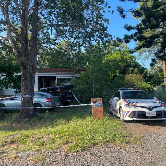 A home in Brisbane's southwest where two bodies were found.