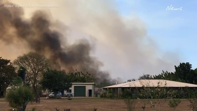 Owners escape as a fire threatens their property in the Humpty Doo area