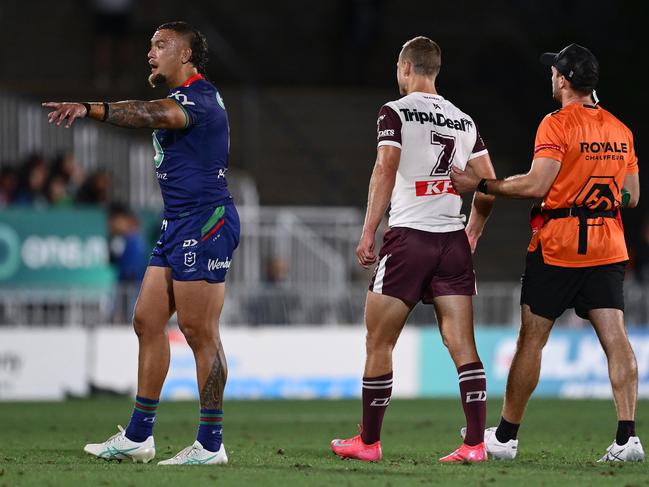 Daly Cherry-Evans struggled to come from the field with a back injury. Picture: Getty Images