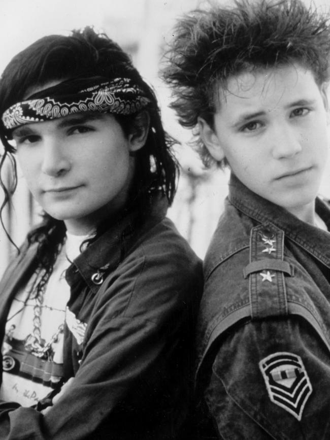 Actor Corey Feldman with Corey Haim in film "Dream A Little Dream".