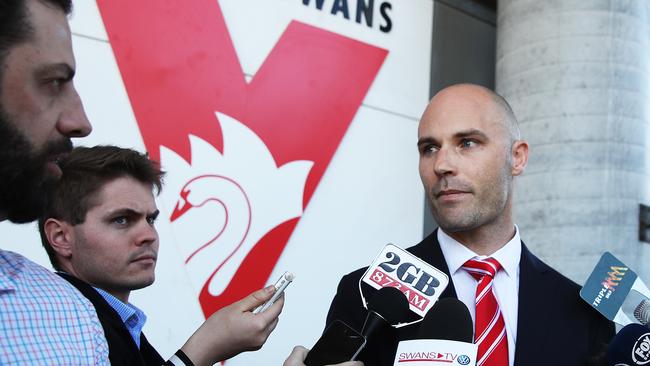 Sydney Swans boss Tom Harley says fan lockouts are inevitable. Picture. Phil Hillyard.