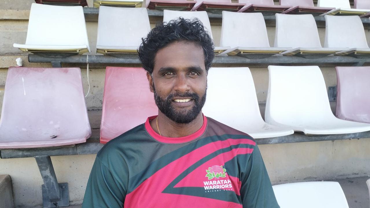 Shaminda Eranga playing for Waratah in the 2024 Darwin and District Cricket Competition. Picture: Ian Butterworth