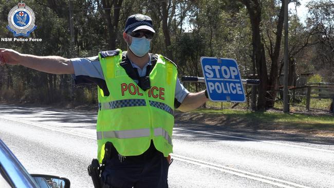 NSW Police undergoing compliance activities at Faulconbridge and Wilberforce. Picture: NSW Police