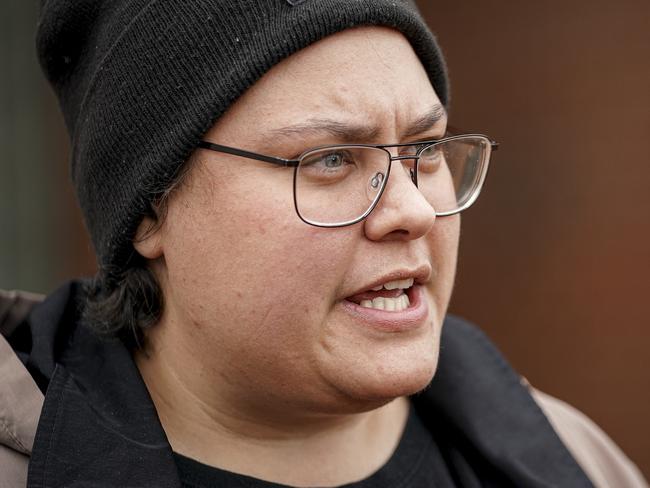 Aboriginal Man Punched  by Officers - Latoya Rule out the front of there Port Adelaide Police station, Tuesday June 16, 2020 - pic MIKE BURTON