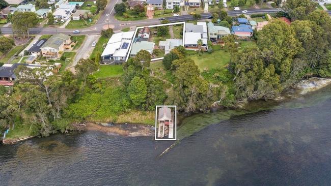 Unusual waterfront reserve listing at 74-76 Tuggerawong Road, Wyongah.