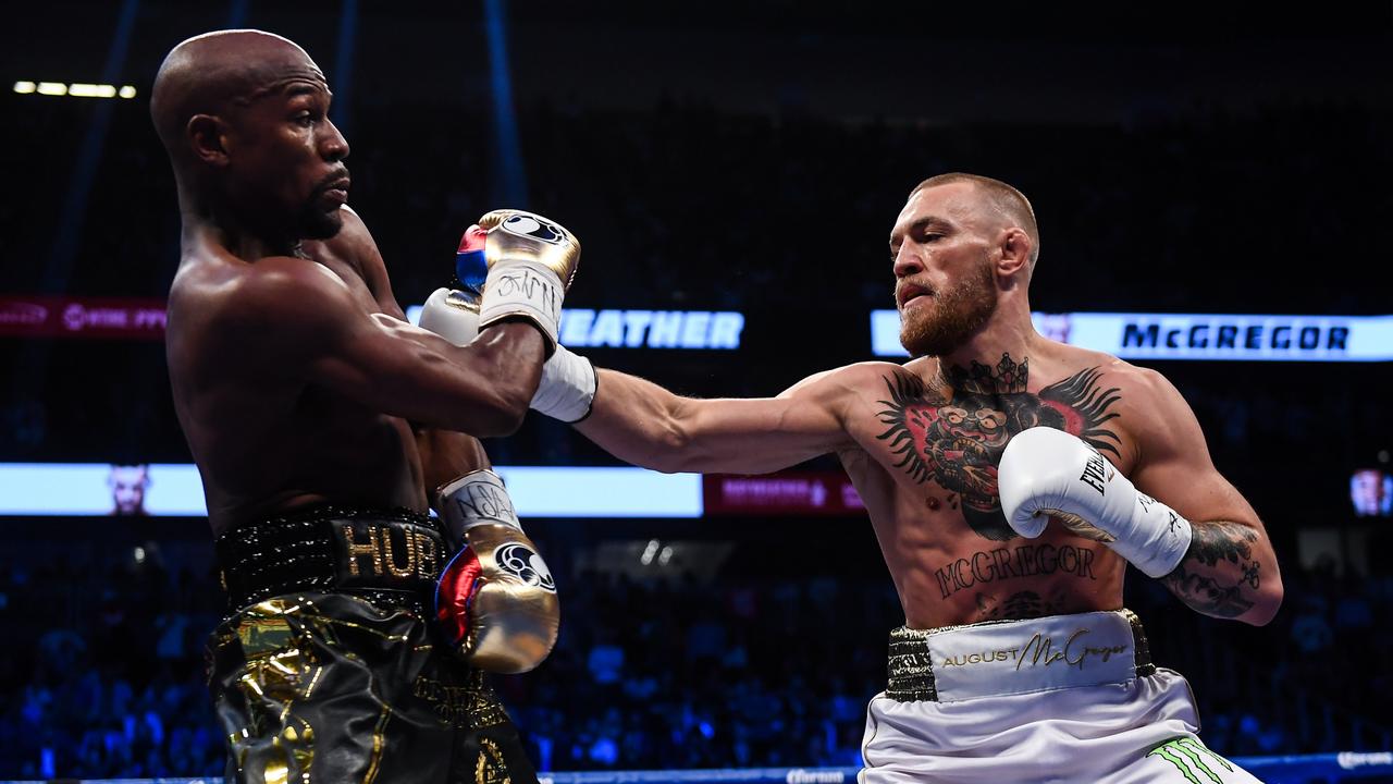 Conor McGregor and Floyd Mayweather Jr fought in 2017. (Photo By Stephen McCarthy/Sportsfile via Getty Images)