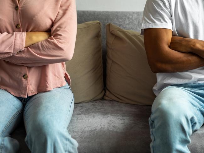 Couple having a disagreement at home