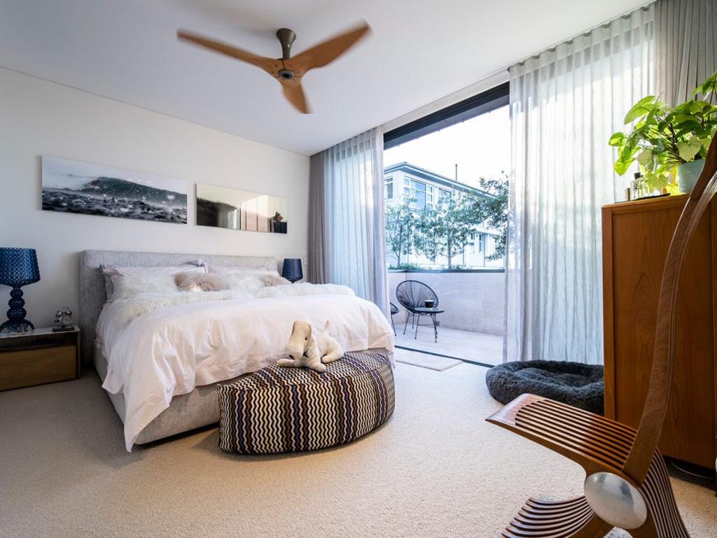 Inside one of the apartment’s three bedrooms.