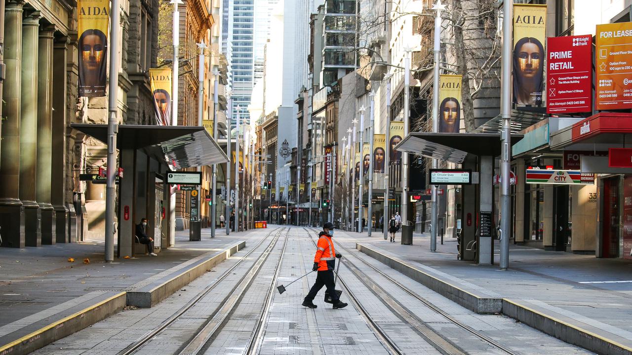 Sydney’s CBD looked like a ghost town on Sunday. Picture: NCA NewsWire / Gaye Gerard