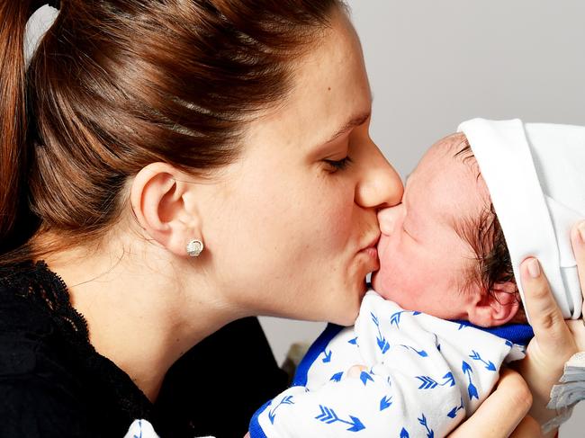 Jo McDonnell was the first to give birth to a baby boy on Mother's Day at Royal Darwin Hospital.