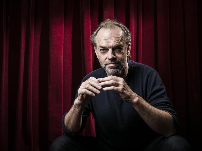 Strict Embargo for The Saturday Telegraph. Speak to the Sydney desk before using.   Portrait of Hugo Weaving at State Theatre in Sydney on opening night of the 65th Sydney Film Festival. Picture: Dylan Robinson