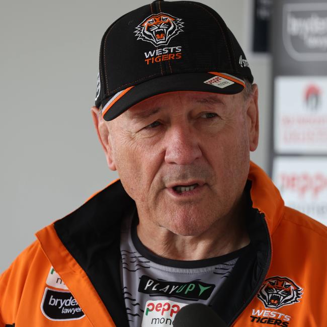 Tim Sheens has opened up on how the Wests Tigers will play in 2023. Picture: David Swift