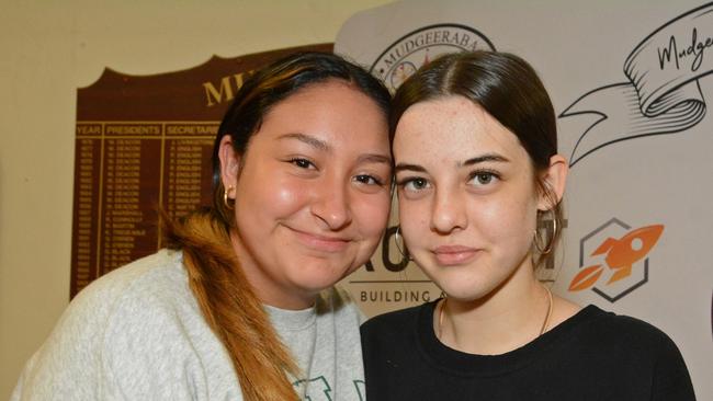 Sofia Lopez and Emily Williamson at Miss Mudgeeraga Showgirl at Mudgeeraba Showgrounds. Pic: Regina King