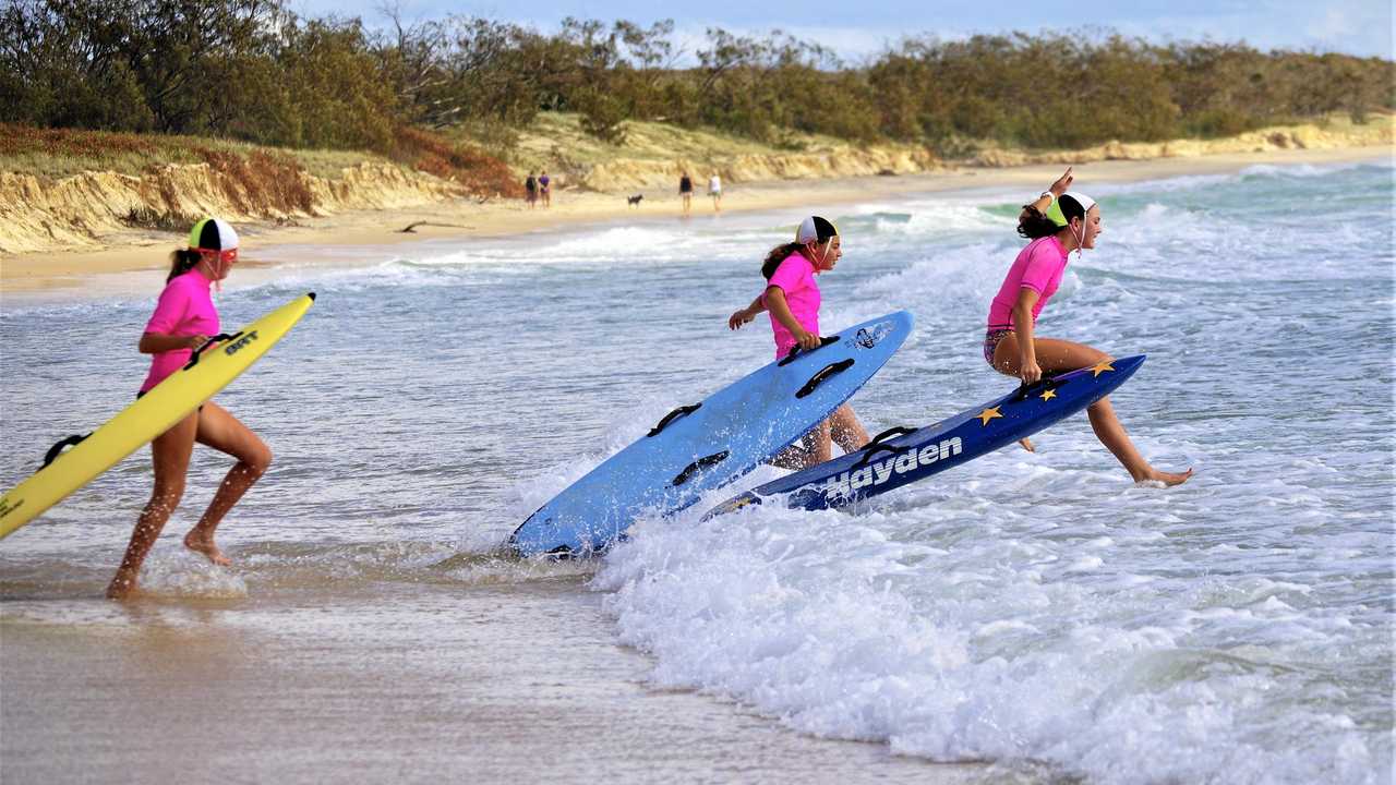 Right to left: Emily Schooth (u12), Keira Arthur (u12) Rubi Warner. Picture: Garry Hewitt