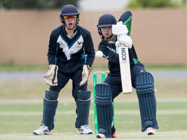 Zac Sleeman stands behind the pegs for Vic Metro. Picture: Cricket Australia