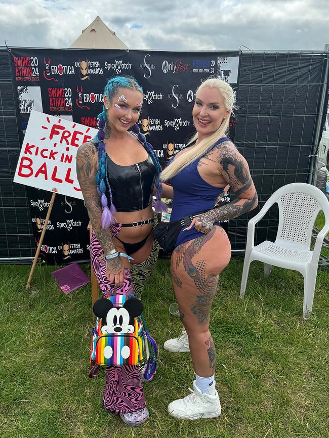 Festivalgoers were snapped wearing skimpy outfits. Picture: Instagram/SwingathonUK