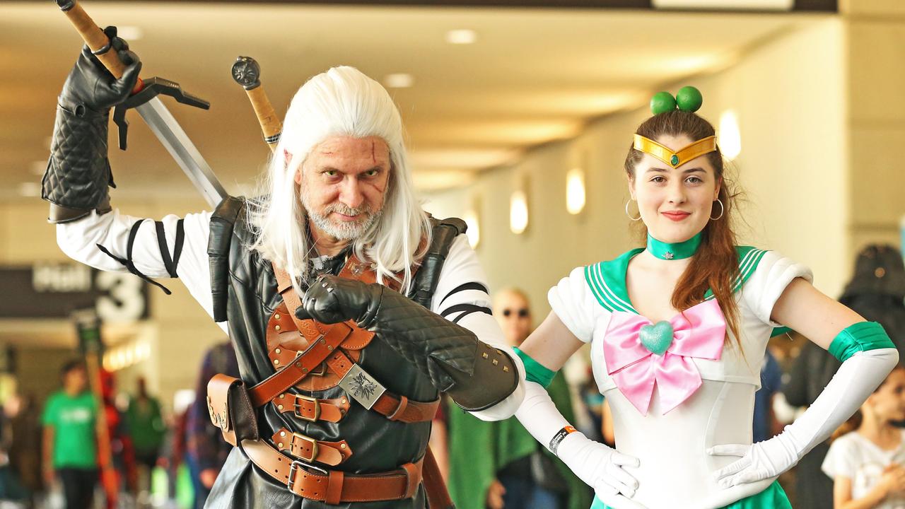 Mark Feodoroff and Sienna Tozer at the Oz Comic-Con from the Brisbane Exhibition &amp; Convention Centre. Picture: Zak Simmonds