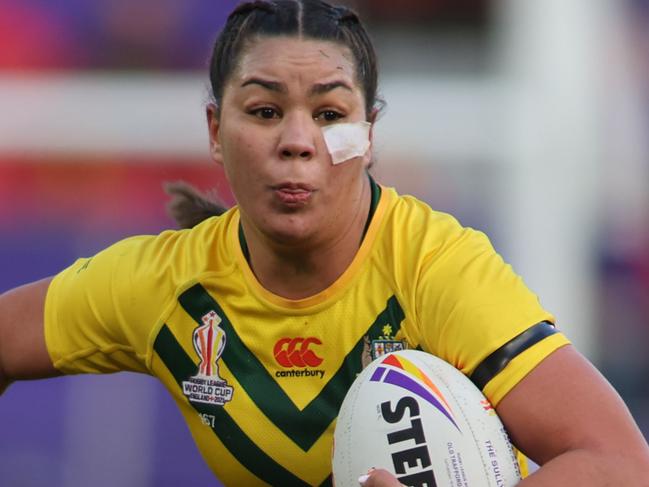 Kennedy Cherrington in action for the Jillaroos. Picture: NRL Photos