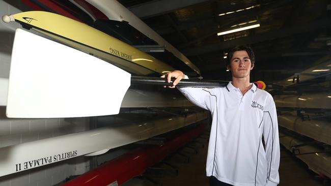 TSS Rowing First VIII Representative Zach Nixon. Photograph: Jason O'Brien