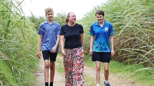 Mel Allen will celebrate Mother's Day on Sunday with her three children Tobias, 13, Pluto, 17, and Rhiley, 15 (not pictured). Picture: Brendan Radke