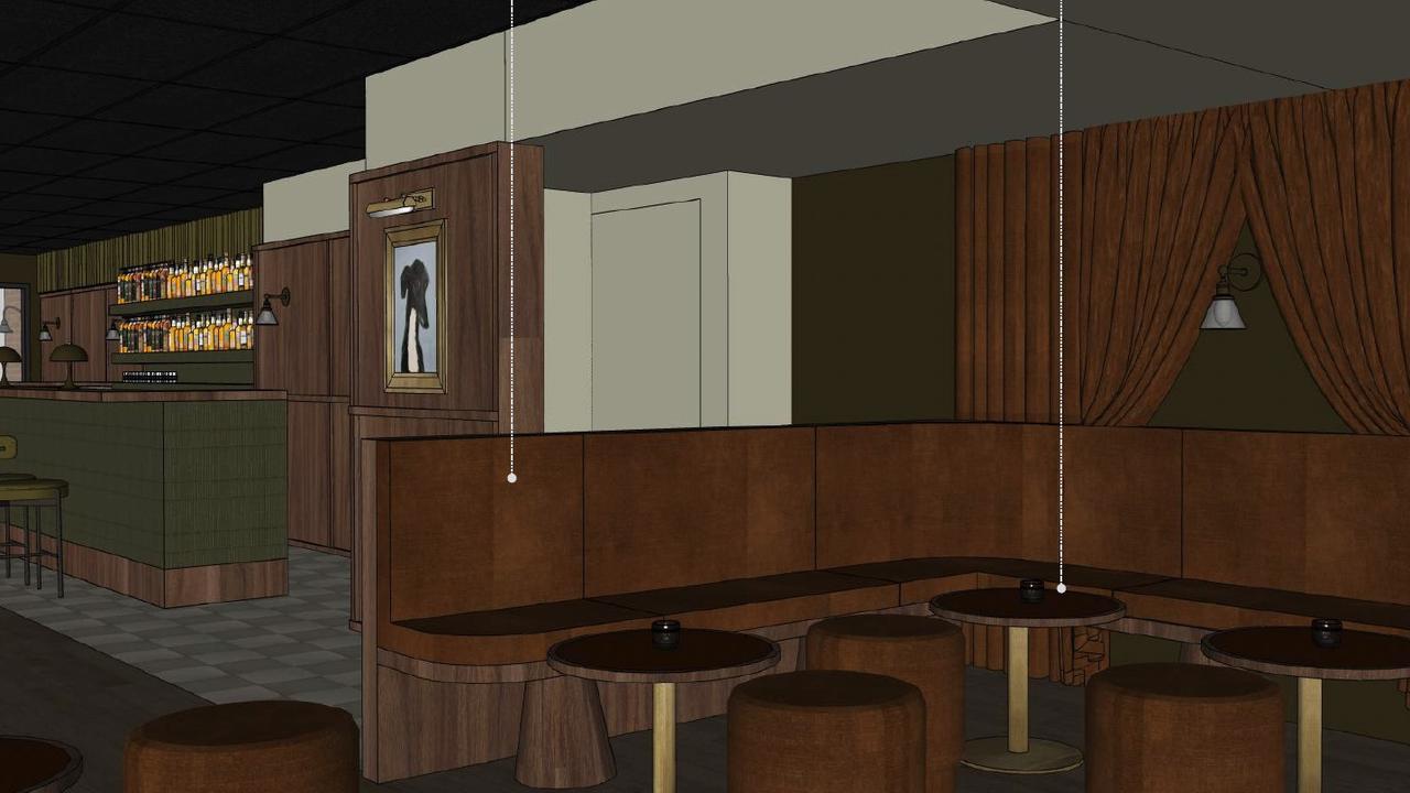 A dark and moody wood paneled interior will feature inside Edge Hill's The Hound Small Bar. Picture: The Hospo Group