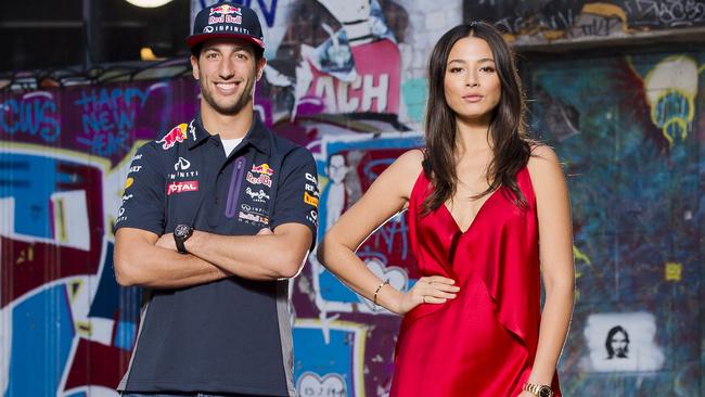 Daniel Ricciardo and Jessica Gomes in a Herald Sun photoshoot in 2015. Picture: Jason Edwards