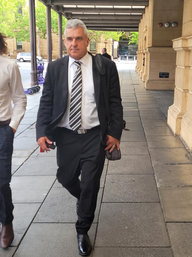 Grant Fielke leaves the District Court after giving evidence. Picture: The Advertiser