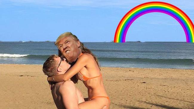 Trump rainbow ... Picture: Imgur