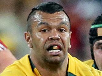 Kurtley Beale of the Wallabies during the Rugby Union First Test match between Australia and the British and Irish Lions played at Suncorp Stadium in Brisbane. Pic Darren England.