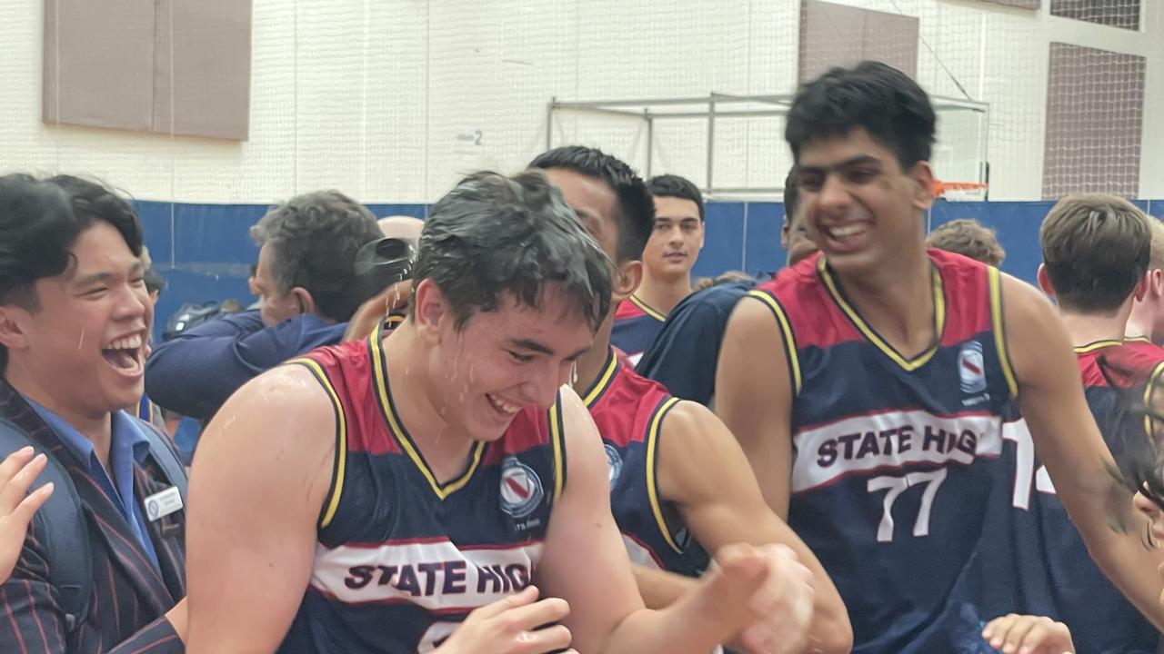 Valen Mero of Brisbane State High was the man of the hour after getting a bucket
