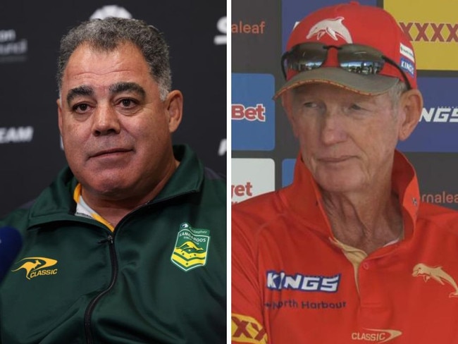 Mal Meninga and Wayne Bennett. Photos: Getty Images/Fox Sports