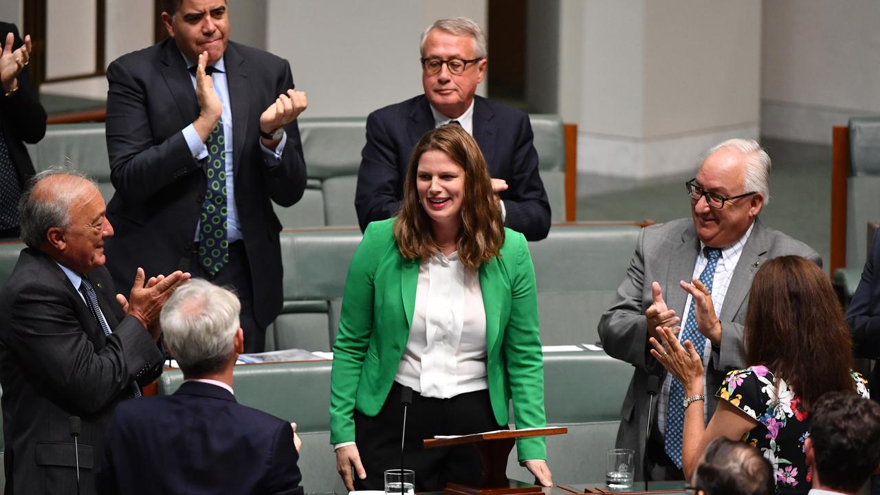 Ms Ellis is applauded by her colleagues. Picture: AAP