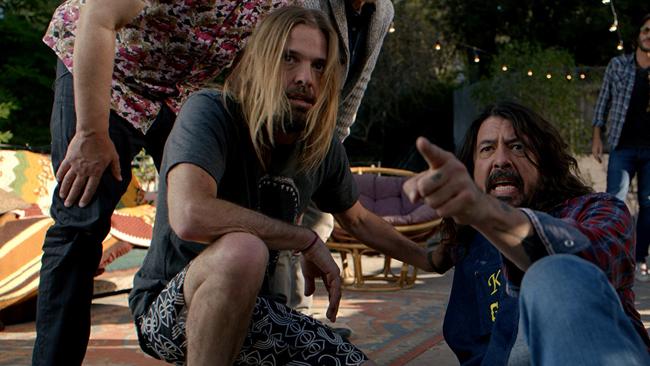 Dave Grohl and Taylor Hawkins in Foo Fighters comedy-horror film Studio 666.