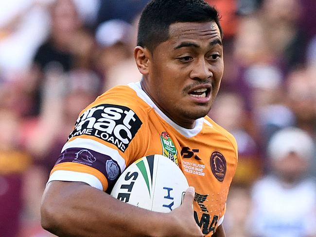 Anthony Milford of the Broncos during the Round 25 NRL match between the Brisbane Broncos and the Manly-Warringah Sea Eagles at Suncorp Stadium in Brisbane, Sunday, September 2, 2018. (AAP Image/Dave Hunt) NO ARCHIVING, EDITORIAL USE ONLY